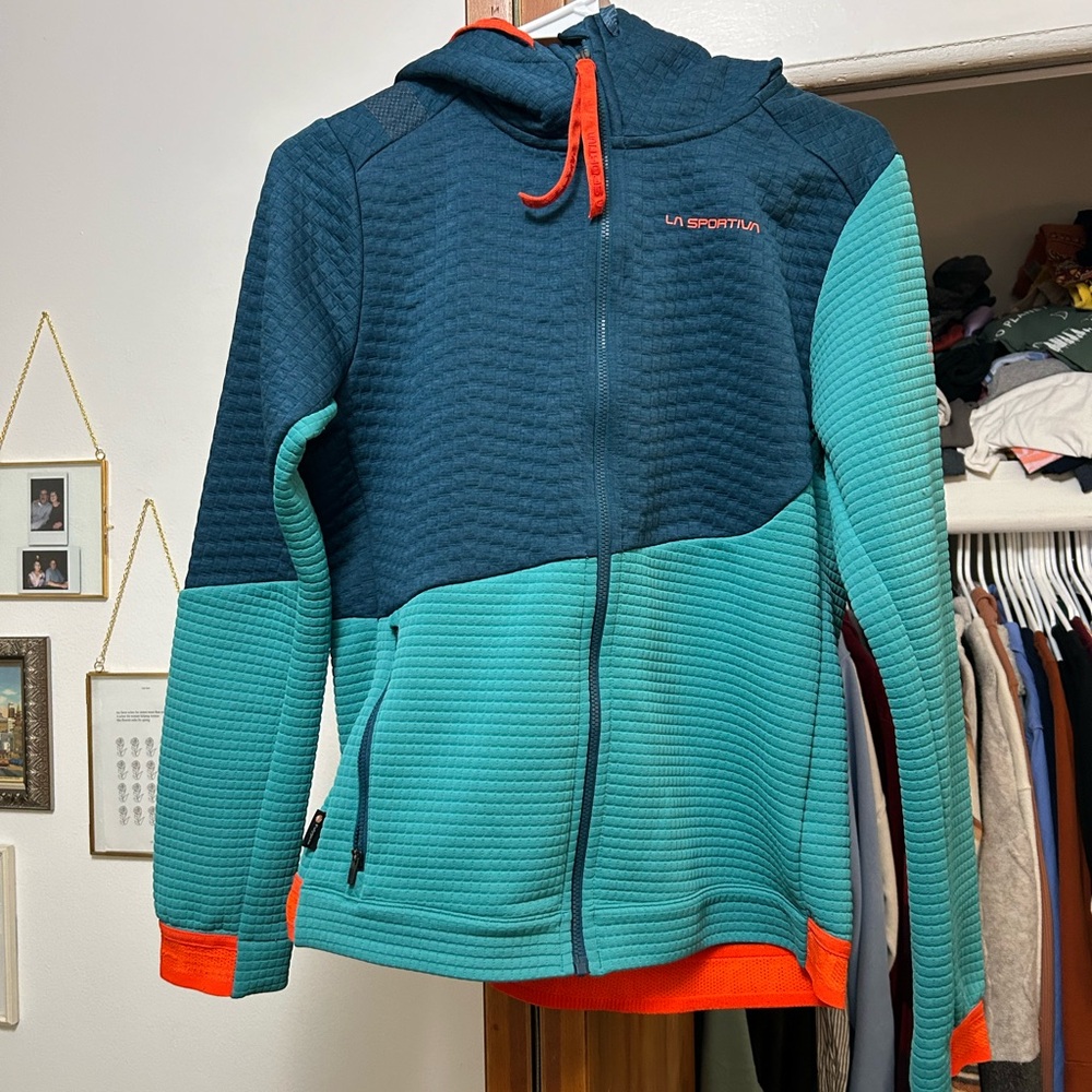 La Sportiva Teal and Navy Jacket with Orange Accents